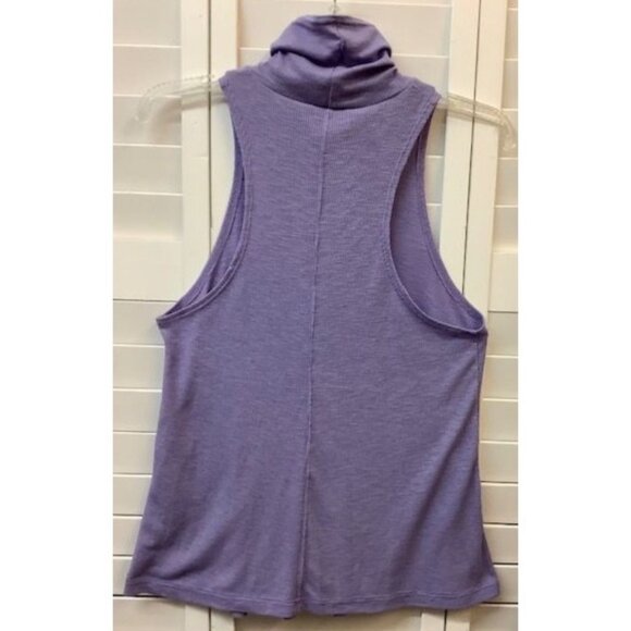 Purple Mock Turtleneck Sleeveless Tank Top By Intimately Free People S - Picture 2 of 3